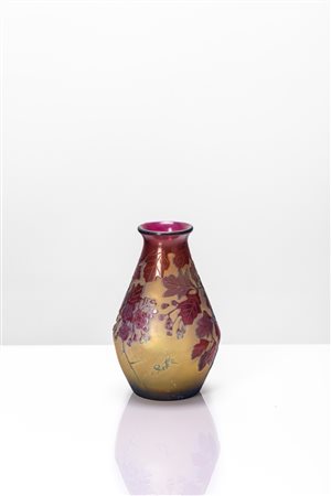 Émile Gallé (Nancy 1846 - Nancy 1904)  - Vaso a balaustro, 1910 circa