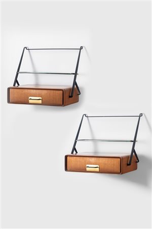 Silvio Cavatorta (Cantù 1887 - 1960)  - Coppia di comodini pensili, 1960 circa