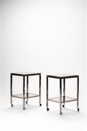 Romeo Rega ( )  - Coppia di side table, 1970 circa