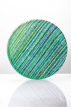 Piero Dorazio (Roma 1927 - Perugia 2005)  - Piatto decorativo, 1990