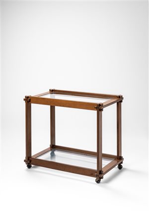 Manifattura Italiana ( )  - Carrello con doppio ripiano in cristallo, 1960 circa