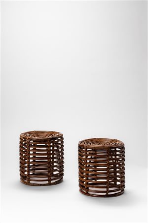 Manifattura Italiana ( )  - Coppia di piccoli sgabelli, 1960 circa