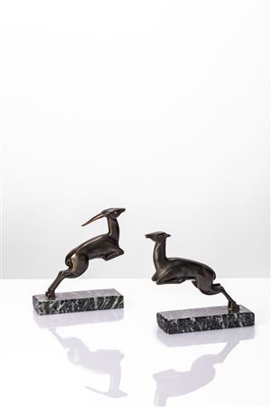 Manifattura Italiana, XX SECOLO ( )  - Coppia di fermalibri , 1930 circa