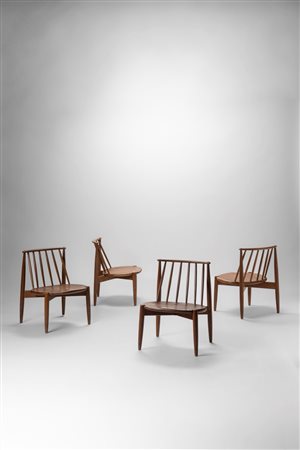 Bendt Winge ( )  - Set di quattro sedie, 1960 circa