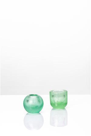 Manifattura Muranese ( )  - Coppia di piccoli vasi , 1940 circa