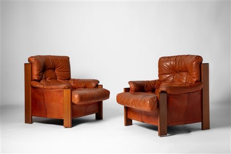 Afra e Tobia Scarpa ( )  - Coppia di poltrone bergère della serie Artona, 1975