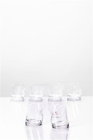 Angelo Mangiarotti ( )  - Set di sei bicchieri della serie Ebbro, 1986
