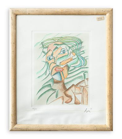 ENRICO BAJ (1924-2003) - Senza Titolo (Futurismo statico), 1983 circa