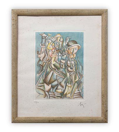 ENRICO BAJ (1924-2003) - Senza Titolo (Futurismo statico), 1983 circa