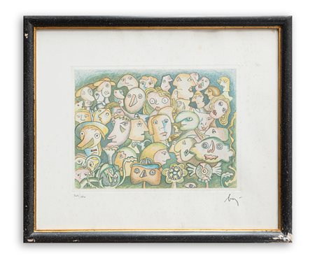 ENRICO BAJ (1924-2003) - Senza Titolo (Futurismo statico), 1983 circa