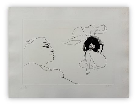 RENATO GUTTUSO (1911-1987) - Usbek al suo primo eununco (1), 1973