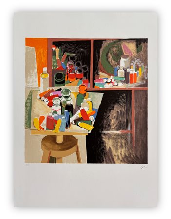 RENATO GUTTUSO (1911-1987) - Senza Titolo (Studio d'Artista)