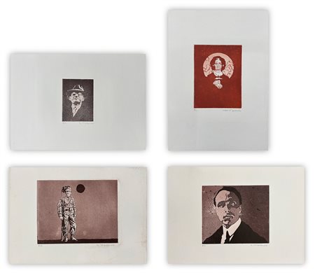 GIUSEPPE (BEPPE) MADAUDO (1950) - Lotto unico composto da 4 acqueforti