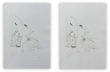 ENNIO CALABRIA (1937-2024) - Lotto unico composto da 2 opere grafiche