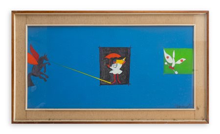 LINO MARZULLI (1927-2007) - Donna con ombrellino rosso, 1967