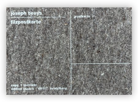 JOSEPH BEUYS - Feltpostcard, 1985