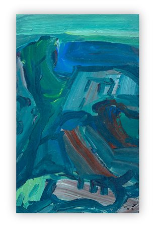 ADRIANO TUNINETTO (1930-2004) - Senza Titolo (Paesaggio collinare), 1952