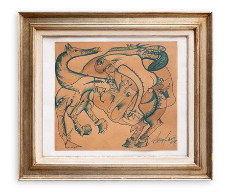 AGOSTINO SCROFANI (1931-1995) - Senza Titolo (Mostri), 1967