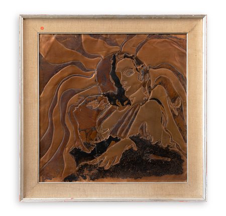 MARIO MAZZELLA (1923-2008) - Figura nel paesaggio, 1973