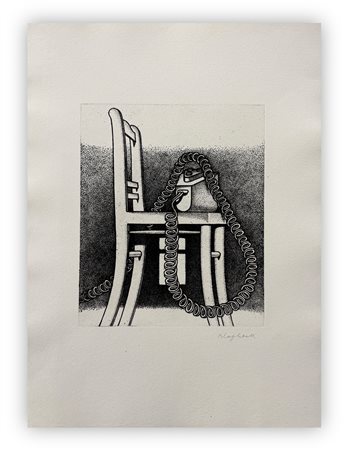 KONRAD KLAPHECK (1935) - Der Pascha (Rasoio elettrico su sedia), 1976