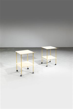 LUIGI CACCIA DOMINIONI<BR>Coppia di tavolini a rotelle