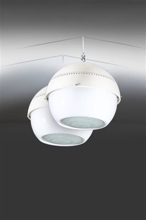 SERGIO ASTI<BR>Coppia di lampade a sospensione mod. 2048