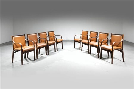 GREGOTTI, MENEGHETTI, STOPPINO<BR>Otto sedie mod. Cavour