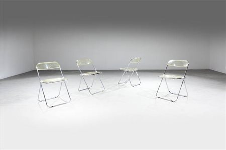 GIANCARLO PIRETTI<BR>Quattro sedie pieghevoli mod. Plia