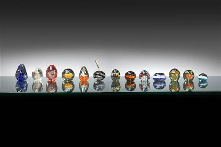 PRODUZIONE MURANESE<BR>Set di tredici fermacarte