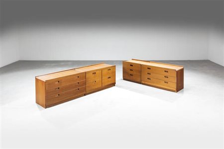 TITO AGNOLI<BR>Quattro cassettiere della serie Fiorenza