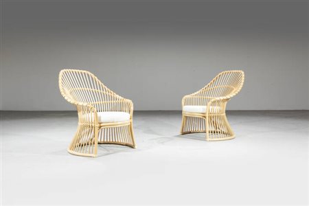 MARCO ZANUSO<BR>Coppia di poltrone mod. Martingala