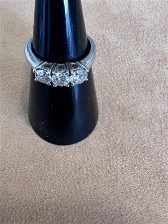 TRILOGY IN ORO BIANCO CON DIAMANTI LAB GROWN - TRIL LG4