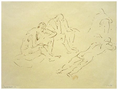 FELICE CARENA Cumiana 1879 – Venezia 1966 Senza titolo 1958 Inchiostro su...