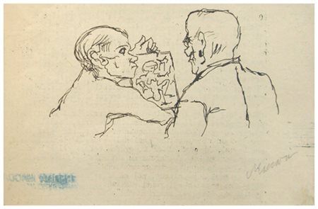 MINO MACCARI Siena 1898 – Roma 1989 Senza titolo (L’insegnamento) anni ’40....