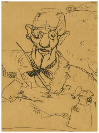 LORENZO VIANI Viareggio 1882 – Ostia 1936 Senza titolo (uomo che scrive)...