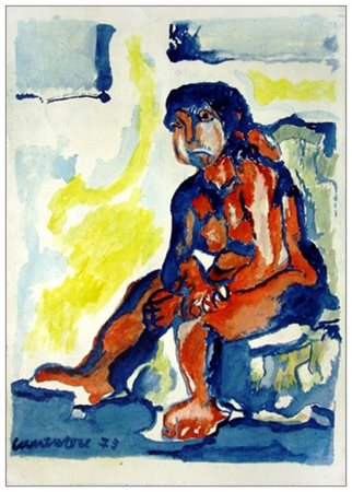 DOMENICO CANTATORE Ruvo di Puglia 1906 – Parigi 1998 Ragazza seduta 1973...