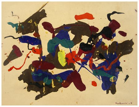 LUIGI MONTANARINI Firenze 1906 – Roma 1998 Senza titolo 1979 Pittura su carta...