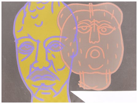 CONCETTO POZZATI Vo’ Vecchio 1935 Tutto di…testa 2000 Acrilico e smalto su...