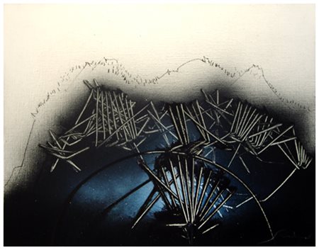 EMILIO SCANAVINO Genova 1922 – Milano 1986 La montagna 1983 Olio su tela 64,5...