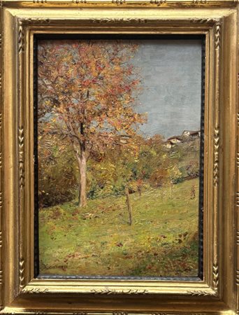 Giacomo Cortazzi Odessa 1878 - Torino 1948 Prato della salita di Roreto di Cherasco