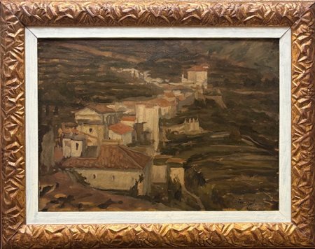 Carlo Terzolo Incisa Scapaccino (AT) 1904 - Torino 1975 Paesaggio delle langhe