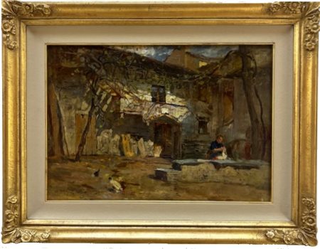 Riccardo Galli Milano 1869 - Barzio (LC) 1944 Lavando i panni