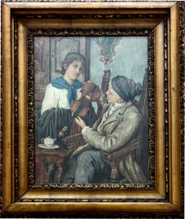 Guido Levorati Venezia 1888 – 1960 Il liutaio e la ragazza 