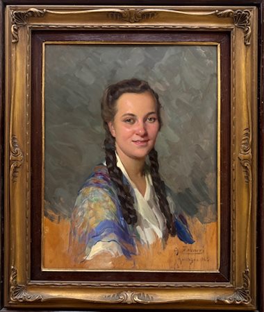 Arturo Zanieri Firenze 1870 - Maccagno (VA) 1955 Ritratto di popolana 