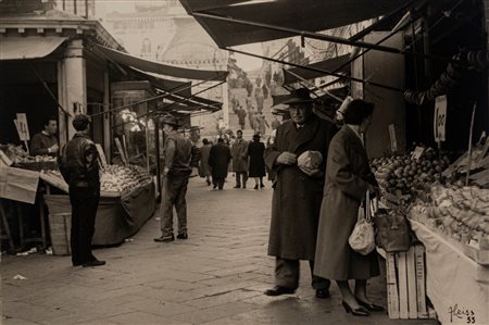 Ferruccio Leiss (1892)  - Senza titolo (Mercato), 1955