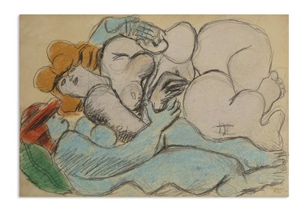 CHARLES- EDOUARD JANNERET-GRIS detto LE CORBUSIER (1887 - 1965) - DEUX FEMMES NUES ETENDUES.