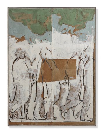 SCHIFANO MARIO (1934 - 1998) - WHEN I REMEMBER GIACOMO BALLA, NEW YORK CITY (DITTICO).