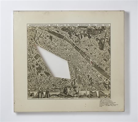 LEWITT SOL (1928 - 2007) - R596: PHOTO OF FLORENCE WITH THE AREA BETWEEN THE PIAZZA CESARE BECCARIA, IL CORTE D'ASSISE E CORTE D'APPELLO...