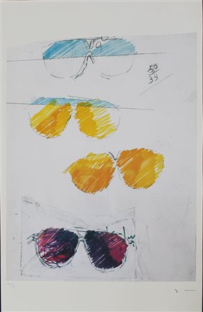 Mario Schifano, "Occhiali"