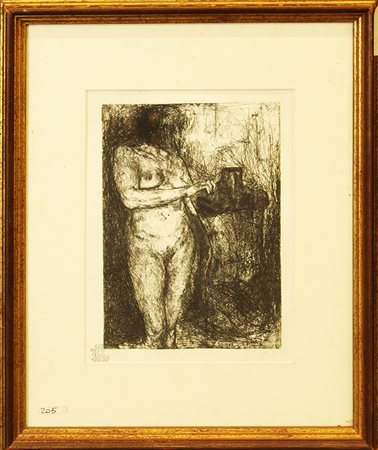 FIRMA ILLEGGIBILE, "Nudo con Manichino", anni '70